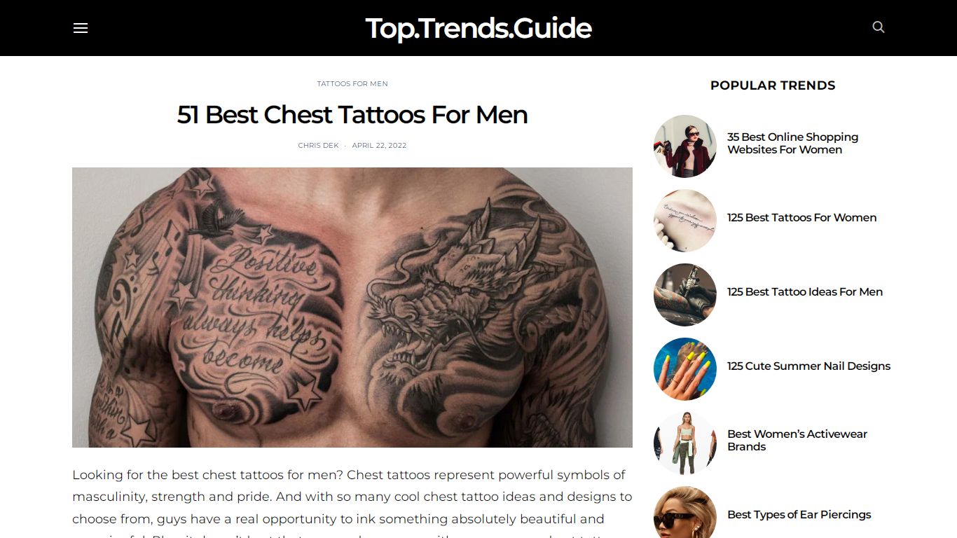 51 Best Chest Tattoos For Men - Top Trends Guide