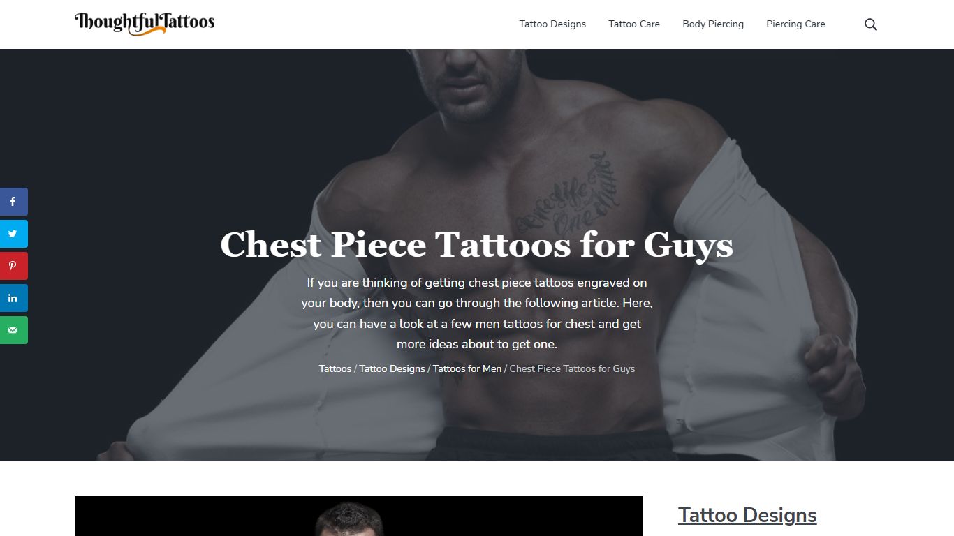 Chest Piece Tattoos for Guys - Thoughtful Tattoos