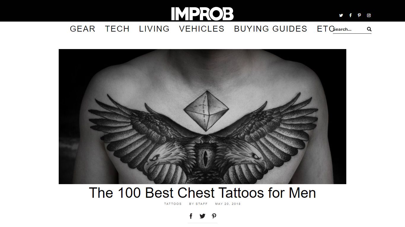 The 100 Best Chest Tattoos for Men | Improb
