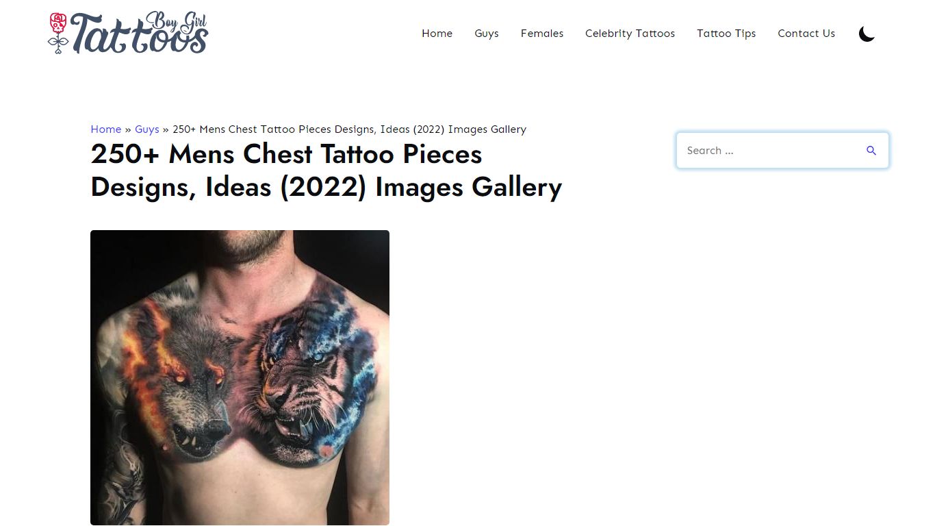 250+ Mens Chest Tattoo Pieces Designs, Ideas (2022) Images Gallery