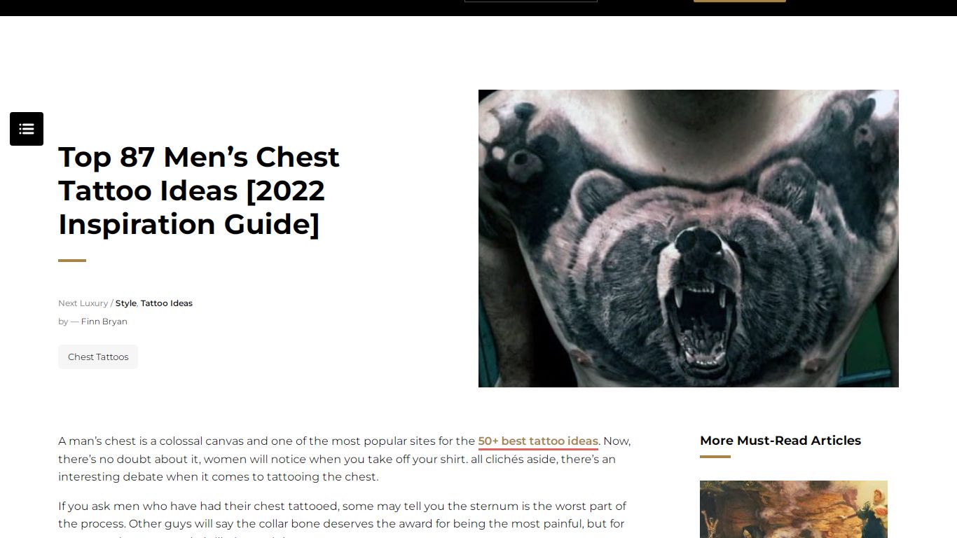 Top 87 Men's Chest Tattoo Ideas [2022 Inspiration Guide] - Next Luxury